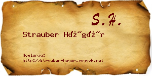 Strauber Hágár névjegykártya